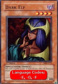 Dunkler Elf (V.1) MRD-113 Rare Light Played Deutsch