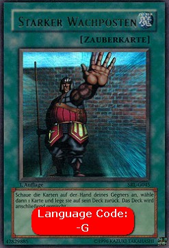 Starker Wachposten (V.1) SRL-045 Ultra Rare Light Played Deutsch 1. Auflage
