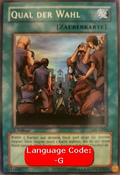 Qual der Wahl (V.1) SRL-049 Super Rare Light Played Deutsch