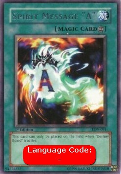 Spirit Message "A" LON-091 Rare Poor Englisch