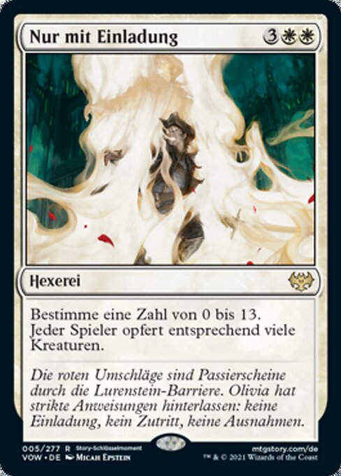 Nur mit Einladung VOW-5 Rare Light Played Deutsch