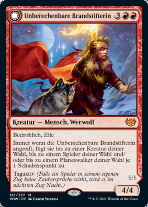 Unberechenbare Brandstifterin // Schreckensrudel-Anarchistin VOW-181 Mythic Near Mint Deutsch Foil