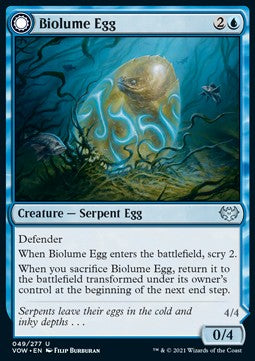 Biolumes Ei // Biolume Schlange VOW-49 Uncommon Near Mint Englisch Foil