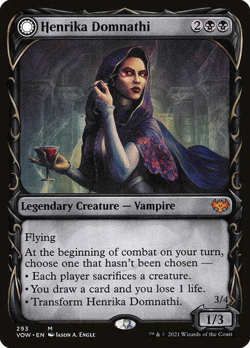 Henrika Domnathi // Henrika, höllische Seherin (V.1) XVOW-293 Mythic Near Mint Deutsch Foil