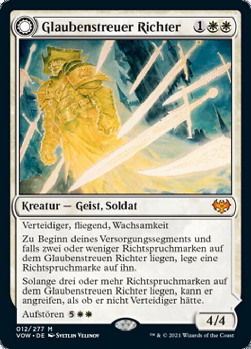 Glaubenstreuer Richter // Richtspruch des Sünders VOW-12 Mythic Near Mint Deutsch