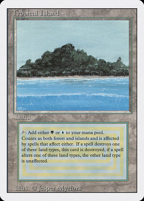 Tropical Island 3ED- Rare Light Played Englisch