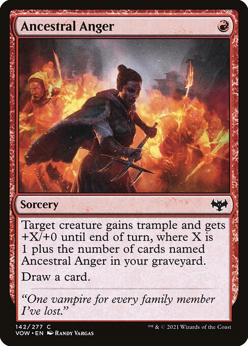 Ancestral Anger VOW-142 Common Near Mint Englisch