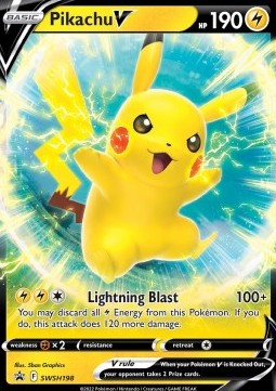 Pikachu V SWSH-198 Promo Excellent Englisch