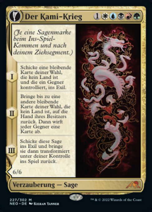 The Kami War // O-Kagachi Made Manifest NEO-227 Mythic Near Mint Deutsch Foil