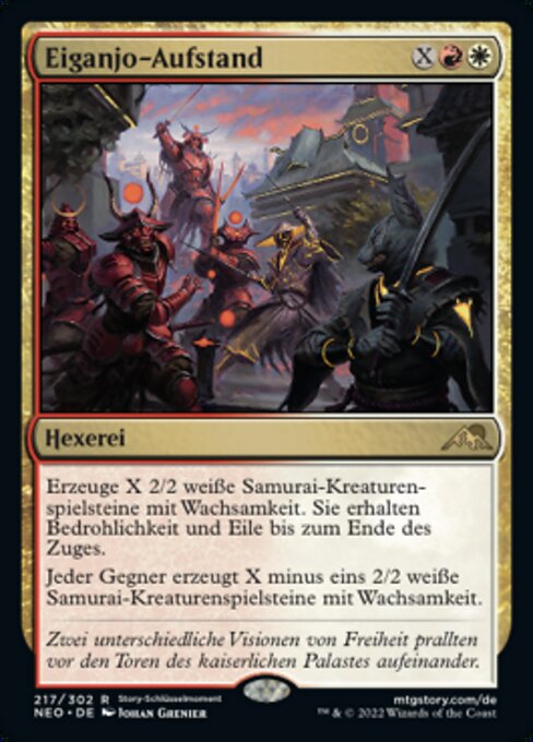 Eiganjo-Aufstand NEO-217 Rare Excellent Deutsch