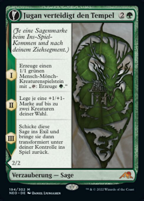 Jugan Defends the Temple // Remnant of the Rising Star NEO-194 Mythic Excellent Deutsch