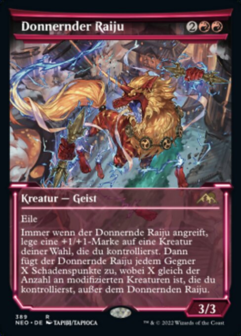 Donnernder Raiju (V.1) XNEO-389 Rare Excellent Deutsch Foil