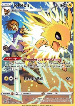 Jolteon BRS-TG04 Holo Rare Excellent Englisch
