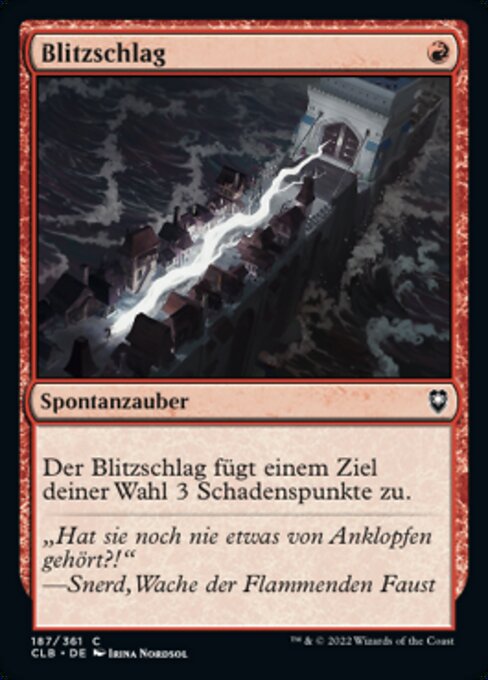 Blitzschlag CLB-187 Common Excellent Deutsch