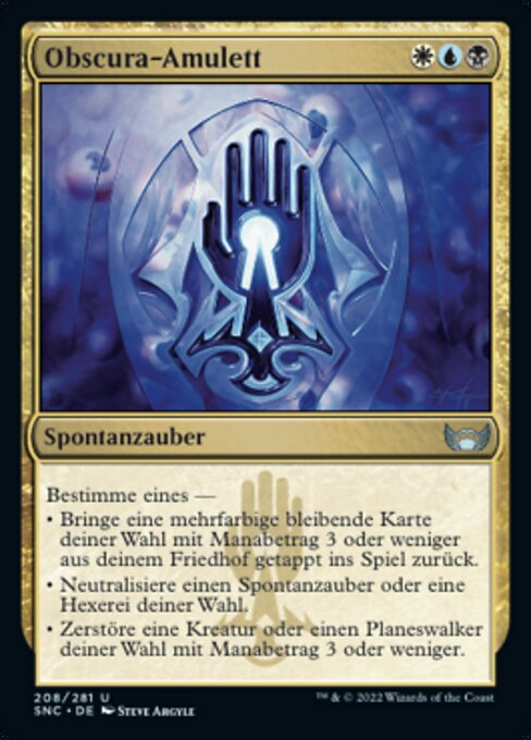 Obscura-Amulett SNC-208 Uncommon Excellent Deutsch