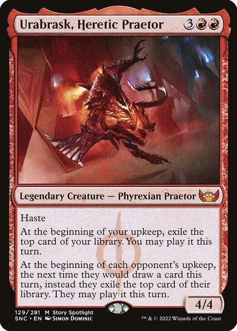 Urabrask, Heretic Praetor SNC-129 Mythic Near Mint Englisch Foil