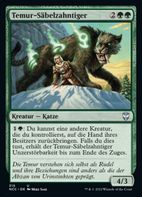 Temur-Säbelzahntiger NCC-315 Uncommon Excellent Deutsch