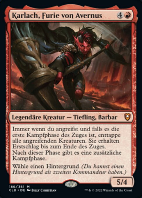 Karlach, Furie von Avernus CLB-186 Mythic Near Mint Deutsch