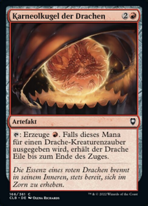 Karneolkugel der Drachen CLB-166 Common Near Mint Deutsch