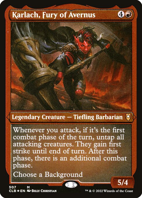 Karlach, Fury of Avernus XCLB-507 Mythic Near Mint Englisch Foil