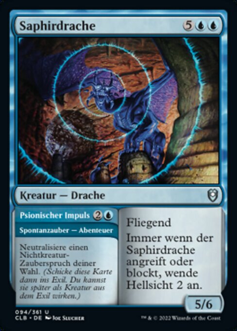 Saphirdrache // Psionischer Impuls CLB-94 Uncommon Near Mint Deutsch