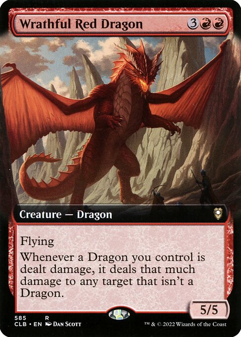 Zorniger roter Drache XCLB-585 Rare Near Mint Englisch Foil