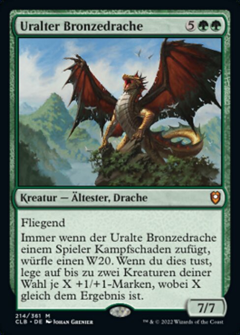 Uralter Bronzedrache CLB-214 Mythic Near Mint Deutsch Foil