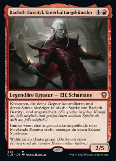 Baeloth Barrityl, Unterhaltungskünstler (V.1) XCLB-655 Mythic Near Mint Deutsch Foil