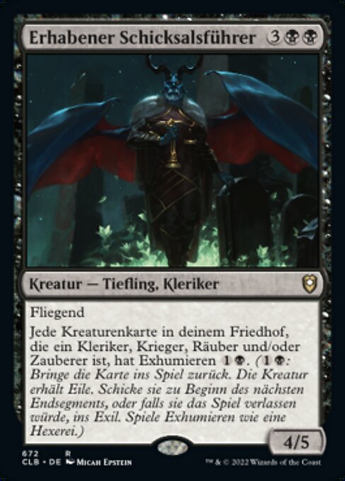 Erhabener Schicksalsführer (V.1) XCLB-672 Rare Near Mint Deutsch
