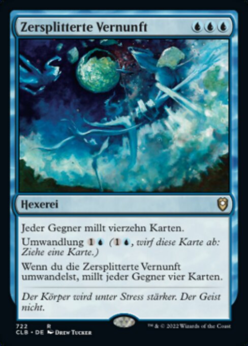 Zersplitterte Vernunft XCLB-722 Rare Near Mint Deutsch