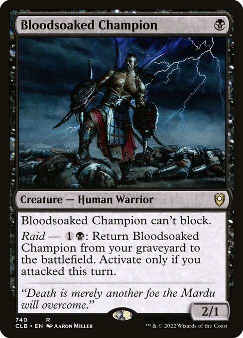 Bloodsoaked Champion XCLB-740 Rare Near Mint Englisch