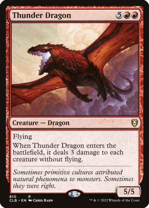 Thunder Dragon XCLB-810 Rare Near Mint Englisch
