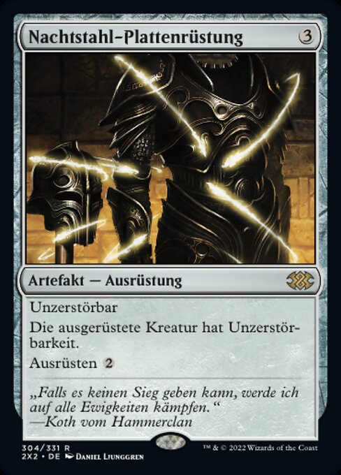 Nachtstahl-Plattenrüstung 2X2-304 Rare Near Mint Deutsch
