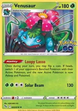 Venusaur PGO-003 Holo Rare Near Mint Englisch