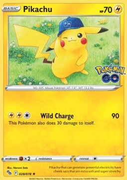 Pikachu PGO-028 Holo Rare Excellent Deutsch