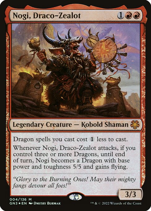 Nogi, Draco-Zealot GN3-4 Mythic Near Mint Englisch Foil