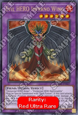 Böser HELD Inferno Wing (V.2) LDS3-027 Ultra Rare Good Deutsch 1. Auflage