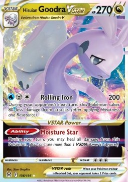 Hisuian Goodra VSTAR LOR-136 Ultra Rare Excellent Englisch