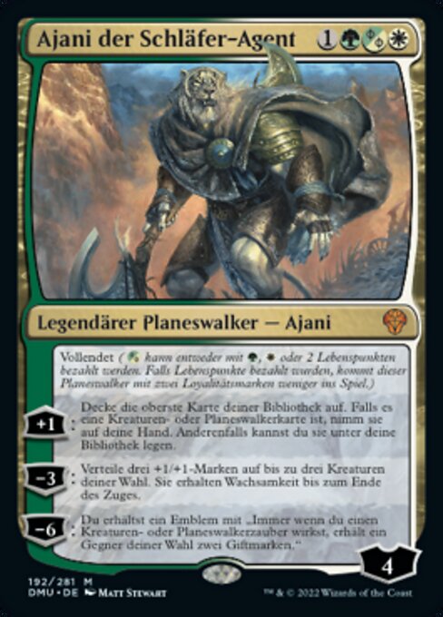 Ajani der Schläfer-Agent DMU-192 Mythic Near Mint Deutsch