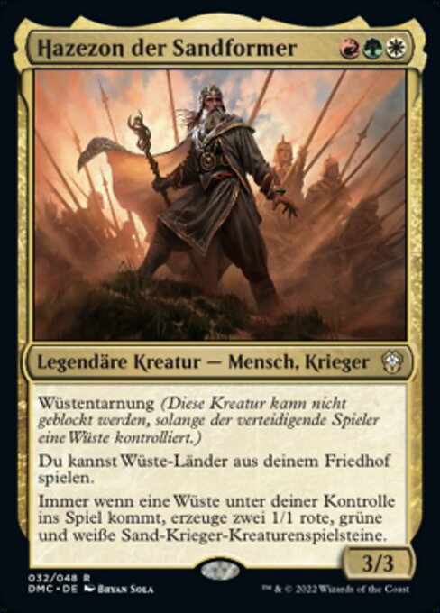 Hazezon, Shaper of Sand DMC-32 Rare Excellent Deutsch Foil