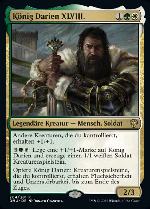 König Darien XLVIII. DMU-204 Rare Near Mint Deutsch Foil
