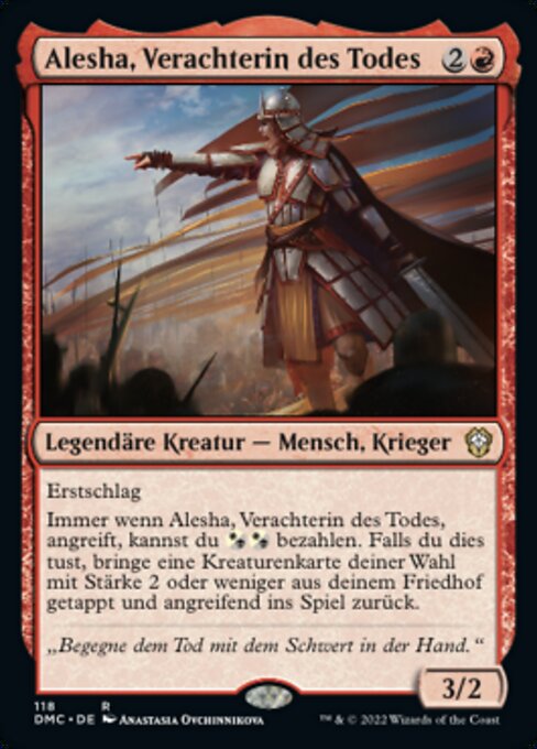 Alesha, Verachterin des Todes DMC-118 Rare Near Mint Deutsch