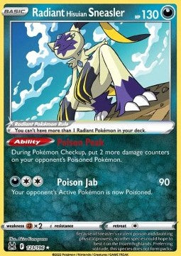 Radiant Hisuian Sneasler LOR-123 Ultra Rare Near Mint Englisch