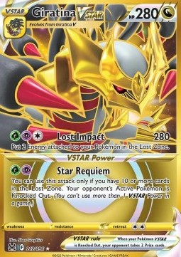 Giratina VSTAR LOR-212 Secret Rare Light Played Deutsch