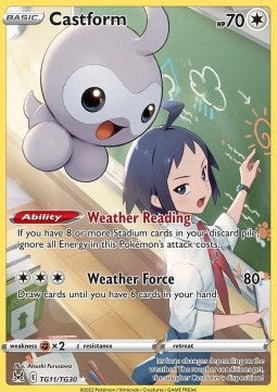 Castform LOR-TG11 Holo Rare Excellent Englisch