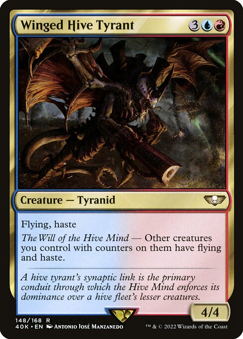 Winged Hive Tyrant 40K-148 Rare Near Mint Englisch