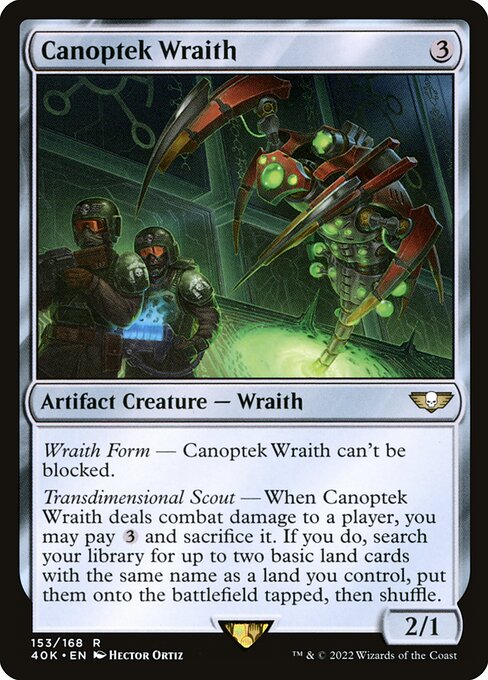 Canoptek Wraith 40K-153 Rare Near Mint Englisch