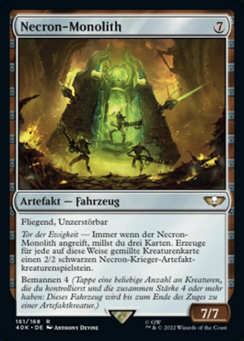 Necron-Monolith 40K-161 Rare Near Mint Deutsch