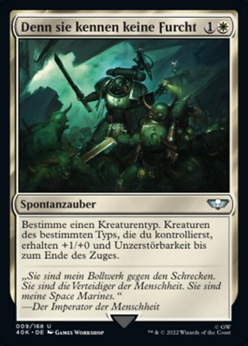 Denn sie kennen keine Furcht 40K-9 Uncommon Near Mint Deutsch