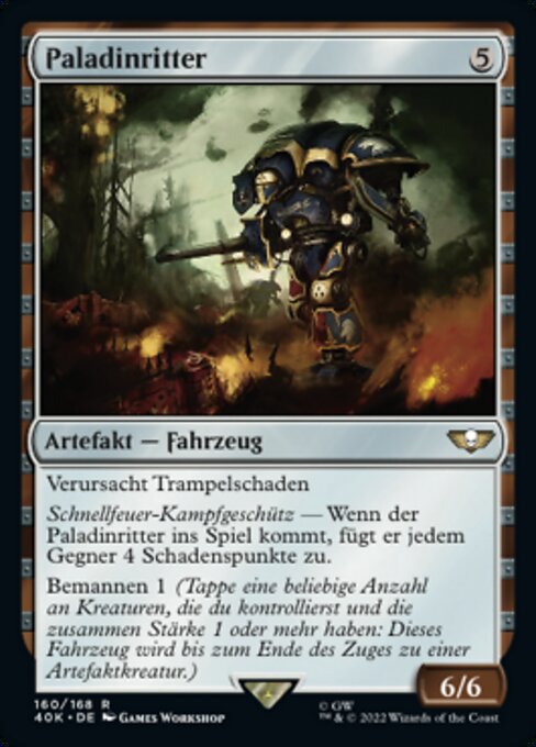 Paladinritter 40K-160 Rare Near Mint Deutsch